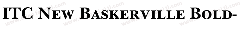 ITC New Baskerville Bold字体转换